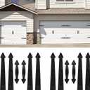 Magnetic Garage Door Hardware, Garage Door Magnetic Decorative Hardware 8 Hinges + 4 Handles for Iron Door, Easy Install, Durable & Waterproof (Classics Style,2 Pack)