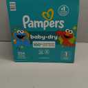 Pampers Diapers - Baby Dry - Size 1, 204 Count, Absorbent Disposable Infant Diaper (Packaging May Vary)