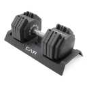 CAP Barbell 55lb Single Adjustable Dumbbell with Full Rotation Chrome Handle