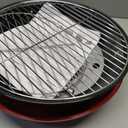 Cuisinart 14" Portable Charcoal Grill, Tabletop Outdoor Small Grill with Locking Lid and Dual Vents, Chrome Plated Travel Size BBQ Perfect for Camping, Tailgates, Cookouts, Red