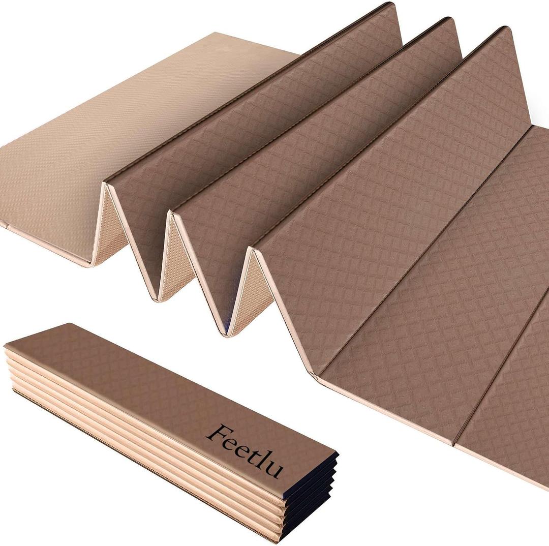Foldable Yoga Exercise Mat Lightweight, Anti-Slip, and Easy to Store for Yoga, Pilates, Home Workouts, and Floor Exercises