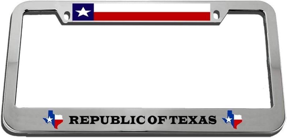 Republic of Texas Metal License Plate Frame Tag Holder Auto Accessory Zinc