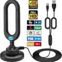 TV Antenna - Digital Antenna for Smart TV Indoor 2024 Clear 4K HD 1080p Digital TV Antenna Up to 380 Miles Long Range Local Channels Indoor Outdoor Amplifier Signal Booster HDTV Cable