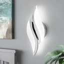 CANEOE Modern LED Wall Sconce 6000K Cold White Chrome Indoor Wall Light Fixtures Acrylic Wall Sconce Lighting for Living Room Bedroom Bedside Bathroom Hallway Stairway Wall Lamp