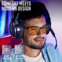 IBOANN Blue Light Glasses for Men - Lightweight Al-Mg Metal, Gaming Computer Blocking Glasses, Eye Protection Anti Eyestrain