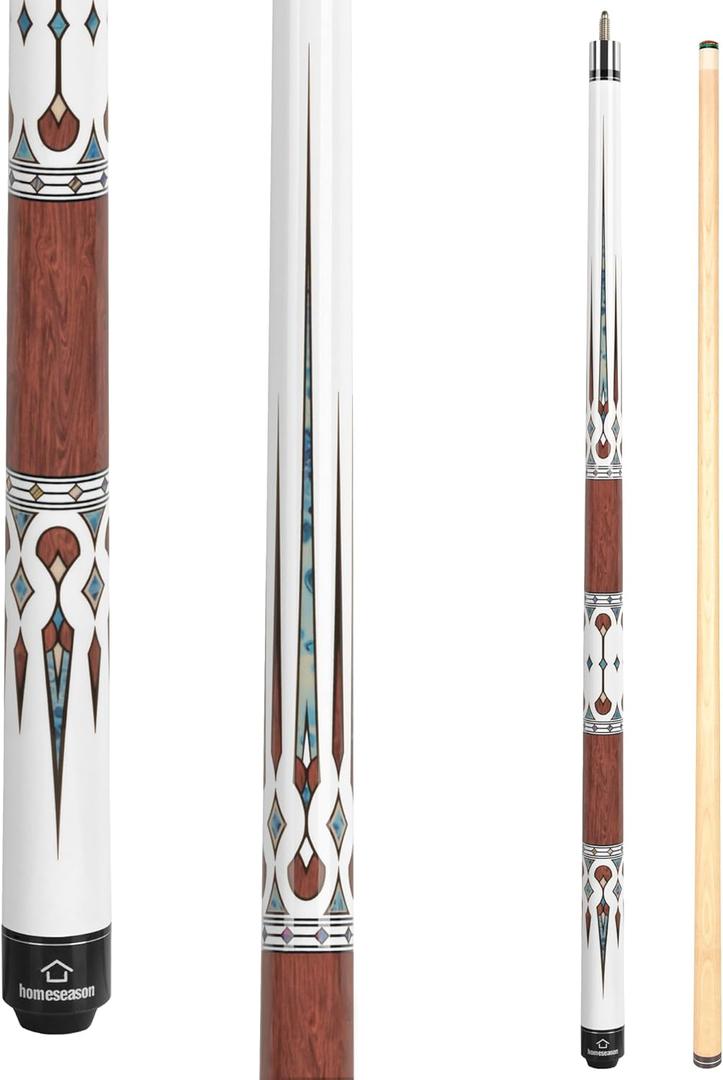 HomeSeason Pool Cue Stick 57" Billiard Cue Sticks Professional Low Deflection Pool Sticks (21oz)