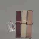 20mm Watch Bands Compatible with Samsung Galaxy Watch 7 FE 6 5 4 40mm 44mm, Galaxy Watch 6 4 Classic, Galaxy Watch 5Pro, Galaxy Watch 3 41mm, Galaxy Active2, 3Pack Stretchy Watch Straps for Women and Men (Starlight/NuePink/SmokeViolet)