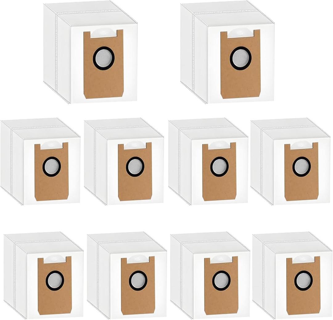 10 Pack Dust Bags Replacement for Loorow AT800 3-in-1 Robot Vacuum (Compare the size of the picture before placing an order) Incompatible: Giomre AT800