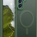 Rayboen for Samsung Galaxy S22 Plus Case Magnetic, [Compatible with Magsafe] Protective Slim Fit Skin Feel Phone Cover for Samsung S22 Plus 5G with Translucent Hard Back & Soft Edge, Matte Green