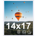 JCJMY 14x17 Picture Frame White for Poster Photo Picture, Horizontal and Vertical Formats for Wall Hanging, 14 x 17 Wall Gallery Poster Photo Frame for 14 by 17 Photos Posters, White
