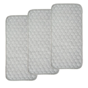 BlueSnail Quilted Thicker Waterproof Changing Pad Liners 3 Count (Gray 13” x 27”)