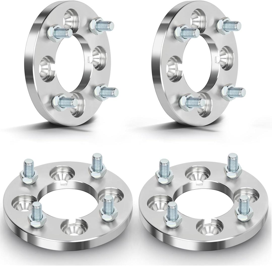 ECCPP 4PCS 4 Lug Conversion Wheel Adapters 4x100 to 4x114.3 15mm Fit for 2007-2012 for Toyota for yaris |1989-2002 for Toyota for Corolla |1980-2007 for Honda for Civic