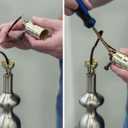 GE Power Gear 8 Ft Lamp Cord, Polarized Molded Plug, 2-Prong, DIY Repair/Replacement, UL Listed, Brown, 54616