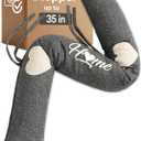 Door Draft Stopper 35 Inch - Weighted Door Draft Blocker with Washable Cover - Easy Installation - Wind, Cold & Noise Guard - Gray