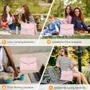 NOL Natural Organic Lifestyle Insulated Lunch Bag for Women/Men, Reusable Nylon Leakproof Lunch Cooler Box, Lunch Tote Bag With Buckle for Work Travel Picnic (Pink)