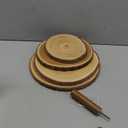 Ayfjovs 5 Tiered Rustic Wood Cupcake Stand, Detachable Large Slices Round Cupcake Tower Holder for Party and Rustic Wedding Decoration