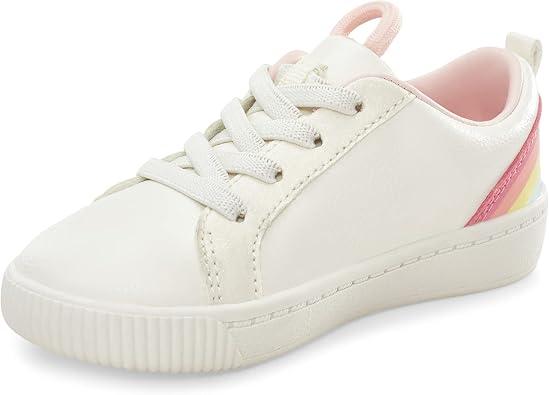 Carter's Girls Tryptic Casual Shoe, White, Size 1