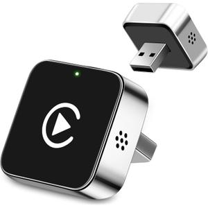 2026 Upgraded Wireless Carplay Adapter, Convert Wired to Wireless for CarPlay Android Auto, Car Play Adapter for iPhone Mini Small Size, USB/Type-C Plug and Play with iOS Android 10+.