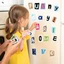 2 x 108 Pcs Alphabet Stickers Glow in The Dark, Vinyl Letters A-Z Water Bottle Sticker Pack for Teens, Waterproof Skateboard Laptop Decals for Adults Kids Girls Boys