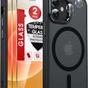 LeYi for iPhone-12 Mini Case/iPhone-13 Mini Phone Cases:[ Screen Protector X2+ Camera Cover X2] Compatible with Magsafe i iphone13 13mini Slim Protective Funda para iphone12 12mini, Black