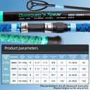 Surf Rod Saltwater 9ft- 4-Piece Carbon Fiber Surf Fishing Rods, Portable Travel Surf Spinning Rod with 20-40lb Power Green Blue, 12FT Surf Rod