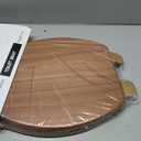 Elongated Toilet Seat Molded Wood Toilet Seat with Zinc Alloy Hinges, Easy to Install also Easy to Clean, Anti-pinch Wooden Toilet Seat by Angol Shiold (Elongated, Natural)