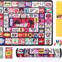 Drinking Board Game for Adults, Couples Drinking Game, Outdoor Rubber Mat Party Game with 40 Truth or Dare Cards, Bachelorette & Girls Night Game