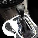 VBT Perforated Leather Shift Knob for Buick Regal - Glossy ABS Plastic Core, Direct Fit for 2009-2012 Models (4.09" L x 1.79" W)