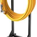 Garden Hose Holder with 4 Spikes, Water Hose Holders for Outside, 150ft Garden Hose Storage Heavy Duty Hose Hanger Metal Hose Stand Detachable Hose Reel Rack Organizer