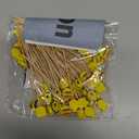Zubebe Summer Bees Cocktail Picks Sunflower Bamboo Toothpicks Cocktail Toothpicks for Cupcake Fruit Appetizers Drinks Baby Shower Party Decorations(100 Pcs)
