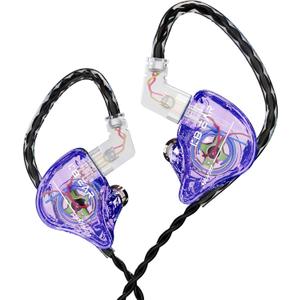 YINYOO KBEAR Storm Earphones in Ear Monitor for Singers Drummers Musicians Bassists, Hi Res Wired Earbuds in Ear Headphones Custom IEM, Detachable OFC Silver-Plated Cable Auriculares (without Mic)