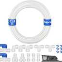 Water Line Kit, Lifevant 1/4 O.D. Water Tubing 32.8FT for R.O. System and ice Maker with 12-PCS Quick Connect and Tubing Cutter