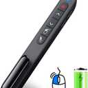 DINOSTRIKE Wireless Presenter Remote with Air Mouse Control, Rechargeable USB Presentation Clicker PPT Pointer RF 2.4GZ PowerPoint Clicker Slide Advancer for Computer Laptop Mac