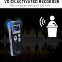 Voice Recorder 16GB Capacity Voice Activated Recording Device Digital Voice Recorder for Lectures, Meetings, Interviews Audio Recorder with USB Rechargeable WAV/MP3 Tape Recorder (16GB)