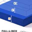Memory Foam Camping Mattress, Extra Thick 4 Inch Dual Layer Sleeping Pad