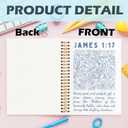 Blue Christian Notebooks, James 1:17 Bible Journaling Spiral Notebook, Religious Journals for Writing, Floral Bible Notebook for Note Taking, Christian Gifts for Women, Note Pads for Bible 5.5x8.3 Inch