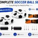 Soccer Ball Size 5 Size 4 Size 3 Size 2 with Pump Deflated - Single, 2 or 3 Pack Official Size Indoor Outdoor Training - Gift for Toddler Kids Youth Teens Adult 1-3 5-8 8-12 12+ Years Old Boys Girls