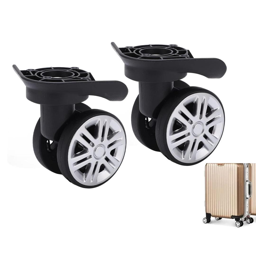 1 Pair Luggage Wheels Replacement for Suitcase Spinner Trolley Silent Double Row Caster Wheels Travel Trunk Roller Parts