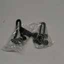 Door Reinforcement Lock Latch Swing Bar Lock for Home Security Front Door Locks for Kids Thicken Solid Aluminium Alloy (Black, 2 Pack)