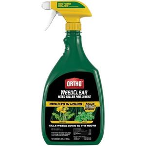 Ortho WeedClear Weed Killer for Lawns Ready-To-Spray: Treats up to 16,000 sq. ft., Won't Harm Grass (When Used as Directed), Kills Dandelion & Clover, 32 oz