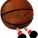 XIYUAN 13.7inch Football Plush Toys Soft Stuffed Sports Plush Balls Cute Fun American Soccer Doll Toys with feet Creative Football Spherical Decor Throw Pillow for Christmas Kids Gift (Basketball)