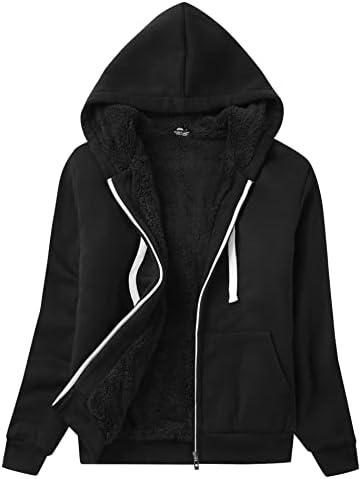 SWISSWELL Hoodies for Women Winter Fleece Sweatshirt - Full Zip Up Thick Sherpa Lined Hooded Jacket, Medium