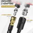Pressure Washer Gun and Hose Kit, 4800PSI Flexible & Kink-Resistant - Steel Braided & Durable High Power Washer Hose 100 FT with 3/8" Swivel Quick Connector and M22 14mm Adapters & 5 Nozzles
