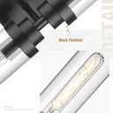 Emak 2 Light Black Vanity Lights for Bathroom,22 Inch Bathroom Light Fixtures Modern Wall Sconces with Clear Glass Shade for Bath, Bedroom, Hallway, VL085-BK-2