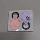 for Air tag Keychain Holder Case for Apple Air tag, 2 Pack of IPX8 Waterproof, Fully Shockproof, Anti Scratch for Air tag Holder Case for Key, Kid, Bag, Luggage, Pets Collar (2P-Pink+Purple)