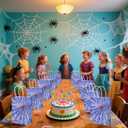 SAVITA 10pcs Spider Party Favors Bags, Paper Gift Bags with Handles Candy Goodie Bag Spider Theme Birthday Party Decorations for Presents Treats Snacks Storage Supplies