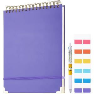 Simind Top Spiral Notebook 8.5x11 in,Steno Notebooks Top Spiral 240 Pages, Inner Pocket College Ruled, Hardcover Steno Pads, Left-Handed,Spiral Notepads for Work, School, Office, Business