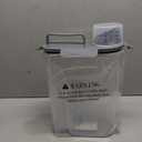 TBMax Airtight Rice Container 10 Lbs, Cereal Dispenser, Pet Cat Dog Food Storage Container, Plastic Kitchen Pantry Food Storage Holder with Cup -Dark Grey