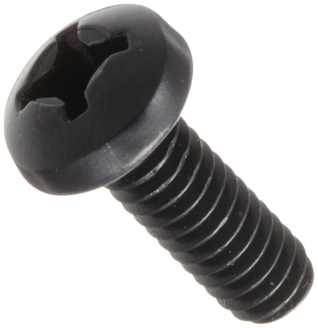 Small Parts Steel Pan Head Machine Screw, Black Oxide Finish, Meets ASME B18.6.3, #3 Phillips Drive, #12-24 Thread Size, 5/8" Length, Fully Threaded, Import (Pack of 100)