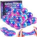 24 Pack Galaxy Slime Ball Party Favors – Stretchy, Non-Sticky, Mess-Free, Stress-Relieving & Safe – Perfect, Classroom Rewards, Party Supplies Christmas